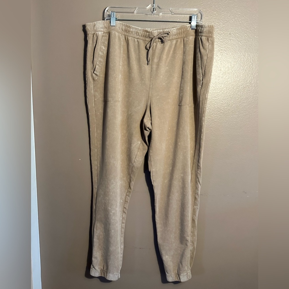 Size XL Coldwater Creek Jogger Pants Cotton Track Style Excellent Condition